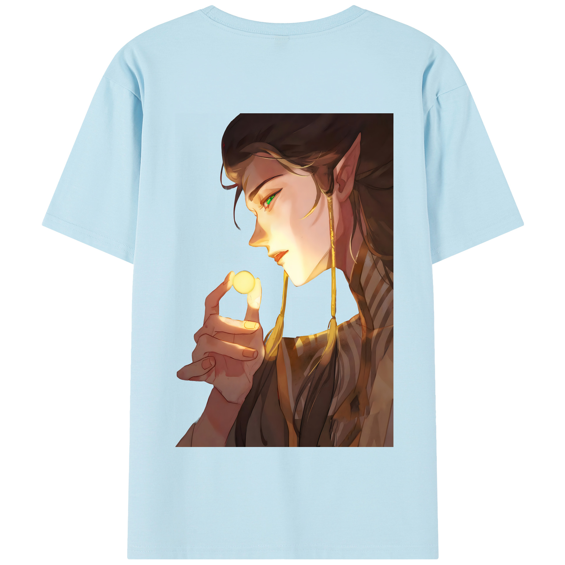 （画像用） Ne Zha 2 ナタ 魔童の大暴れ 綿100％半袖Tシャツ（背面プリント）
